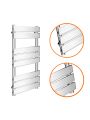 800 x 450mm Flat Panel Chrome Ladder Towel Radiator