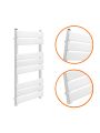 800 x 450mm White Heated Towel Rail, Bathroom Radiator