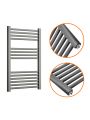 800 x 500mm Straight Anthracite Heated Towel Rail