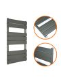 800 x 600mm Anthracite Heated Towel Rail, Bathroom Radiator