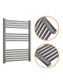 800 x 600mm Straight Anthracite Heated Towel Rail