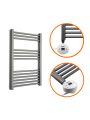 800 x 600mm Electric Anthracite Heated Towel Rail