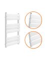800 x 600mm White Heated Towel Rail, Bathroom Radiator