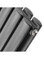 400 x 1652mm Anthracite Double Oval Tube Horizontal Radiator
