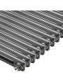 600 x 608mm Anthracite Horizontal Traditional 2 Column Radiator