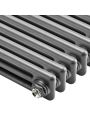 300 x 788mm Anthracite Horizontal Traditional 3 Column Radiator