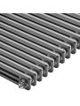 600 x 608mm Anthracite Horizontal Traditional 3 Column Radiator