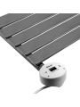 635 x 630mm Electric Anthracite Single Flat Panel Horizontal Radiator