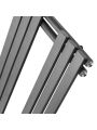 850 x 600mm Anthracite Flat Panel Bathroom Towel Radiator