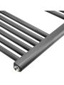 1600 x 600mm Straight Anthracite Heated Towel Rail