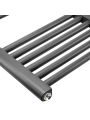 800 x 400mm Straight Anthracite Heated Towel Rail