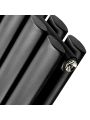 400 x 1652mm Black Double Oval Tube Horizontal Radiator