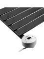 635 x 840mm Electric Black Single Flat Panel Horizontal Radiator