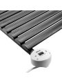 635 x 834mm Electric Black Single Oval Panel Horizontal Radiator