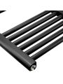 1600 x 600mm Straight Black Heated Towel Rail