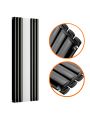 1800 x 531mm Black Vertical Radiator With Mirror, Double Panel 