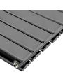 400 x 1190mm Anthracite Double Flat Panel Horizontal Radiator 