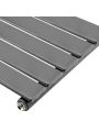 400 x 630mm Anthracite Single Flat Panel Horizontal Radiator 