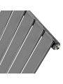400 x 980mm Anthracite Single Flat Panel Horizontal Radiator 