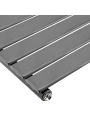 400 x 630mm Anthracite Single Flat Panel Horizontal Radiator 