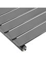 350mm x 1600mm Anthracite Single Flat Panel Horizontal / Landscape Radiator
