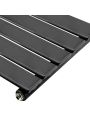 635 x 1190mm Black Single Flat Panel Horizontal Radiator 