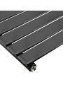 400 x 420mm Black Single Flat Panel Horizontal Radiator 