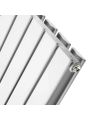 635 x 1190mm White Double Flat Panel Horizontal Radiator 