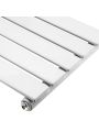 400 x 1610mm White Single Flat Panel Horizontal Radiator