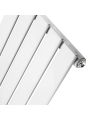 635 x 1190mm White Single Flat Panel Horizontal Radiator 