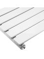 400 x 420mm White Single Flat Panel Horizontal Radiator 