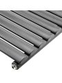 635 x 415mm Anthracite Single Oval Tube Horizontal Radiator 