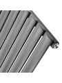 400 x 595mm Anthracite Single Oval Tube Horizontal Radiator 