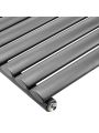 400 x 595mm Anthracite Single Oval Tube Horizontal Radiator 