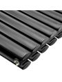 354mm x 1600mm Black Double Oval Tube Horizontal / Landscape Radiator 
