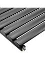400 x 834mm Black Single Oval Tube Horizontal Radiator 