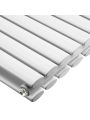 1600 x 236mm White Double Oval Tube Vertical Radiator 