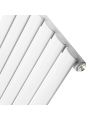 400 x 1180mm White Single Oval Tube Horizontal Radiator 