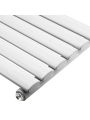 400 x 1180mm White Single Oval Tube Horizontal Radiator 