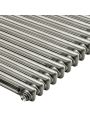 600 x 1193mm Raw Metal Lacquered Horizontal Traditional 2 Column Radiator