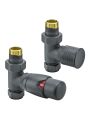 Modern Anthracite Thermostatic Radiator Valves, Straight Fitment
