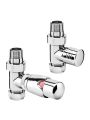 Modern Chrome Thermostatic Radiator Valves, Straight Fitment