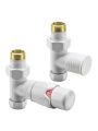 Modern White Thermostatic Radiator Valves, Straight Fitment
