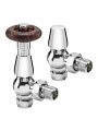 Traditional Chrome Thermostatic Radiator Valves, Angled Fitment