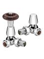 Traditional Chrome Thermostatic Radiator Valves, Corner Fitment