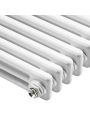 1500 x 203mm White Vertical Traditional 3 Column Radiator
