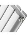 1800 x 531mm White Vertical Radiator With Mirror, Double Panel 