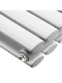 1800 x 531mm White Vertical Radiator With Mirror, Double Panel 