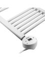 800 x 500mm Electric White Heated Towel Rail