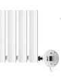 635 x 1190mm Electric White Single Flat Panel Horizontal Radiator
